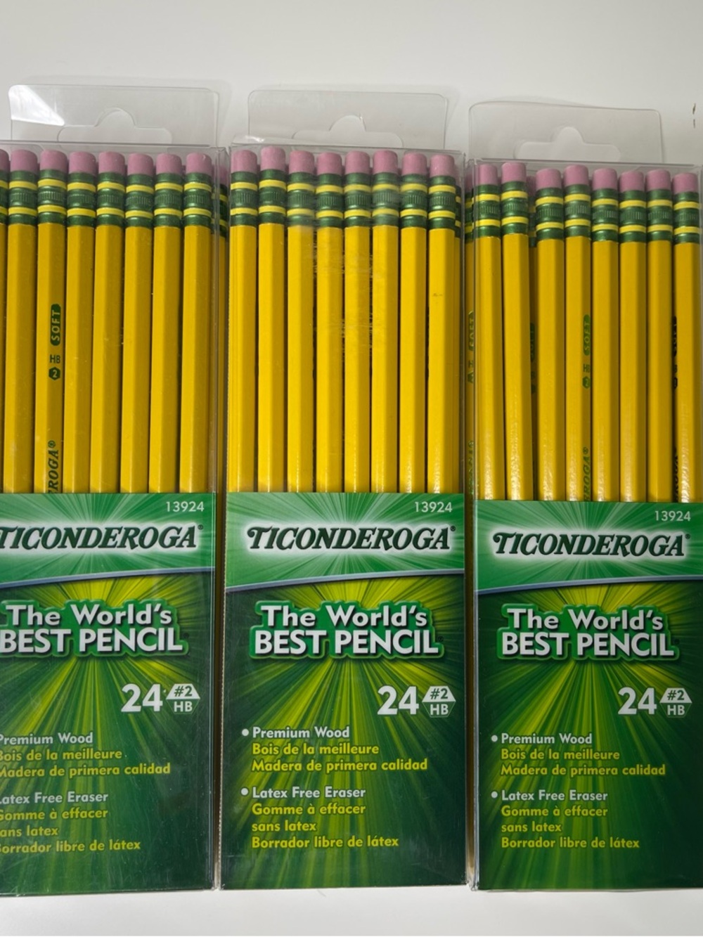 Ticonderoga Pencils (Lot of 3 Packs) NEW The World's Best Pencil #2 HB Pencil